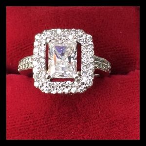 Emerald Cut Diamond Crusted CZ Ring🎉HP🎉